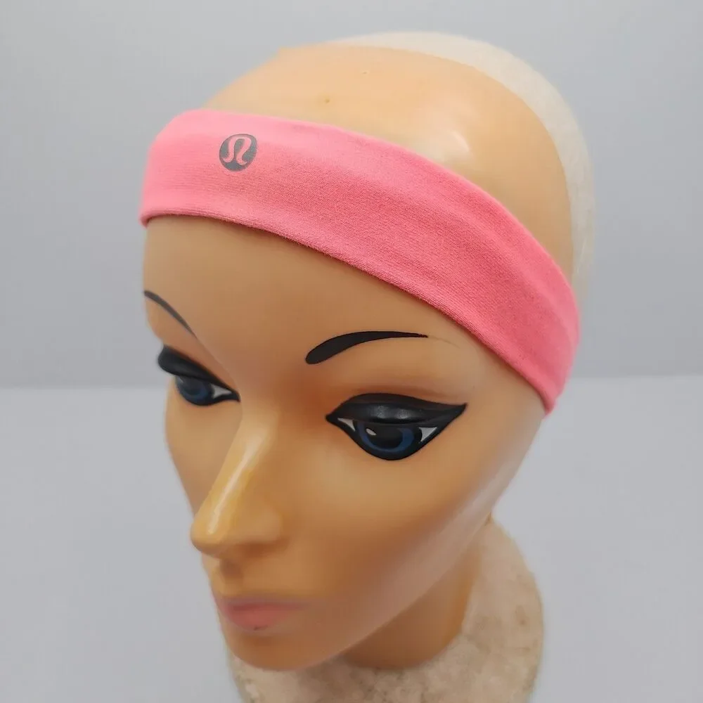 Lululemon Headband Womens Pink Workout Gym Running Lightweight